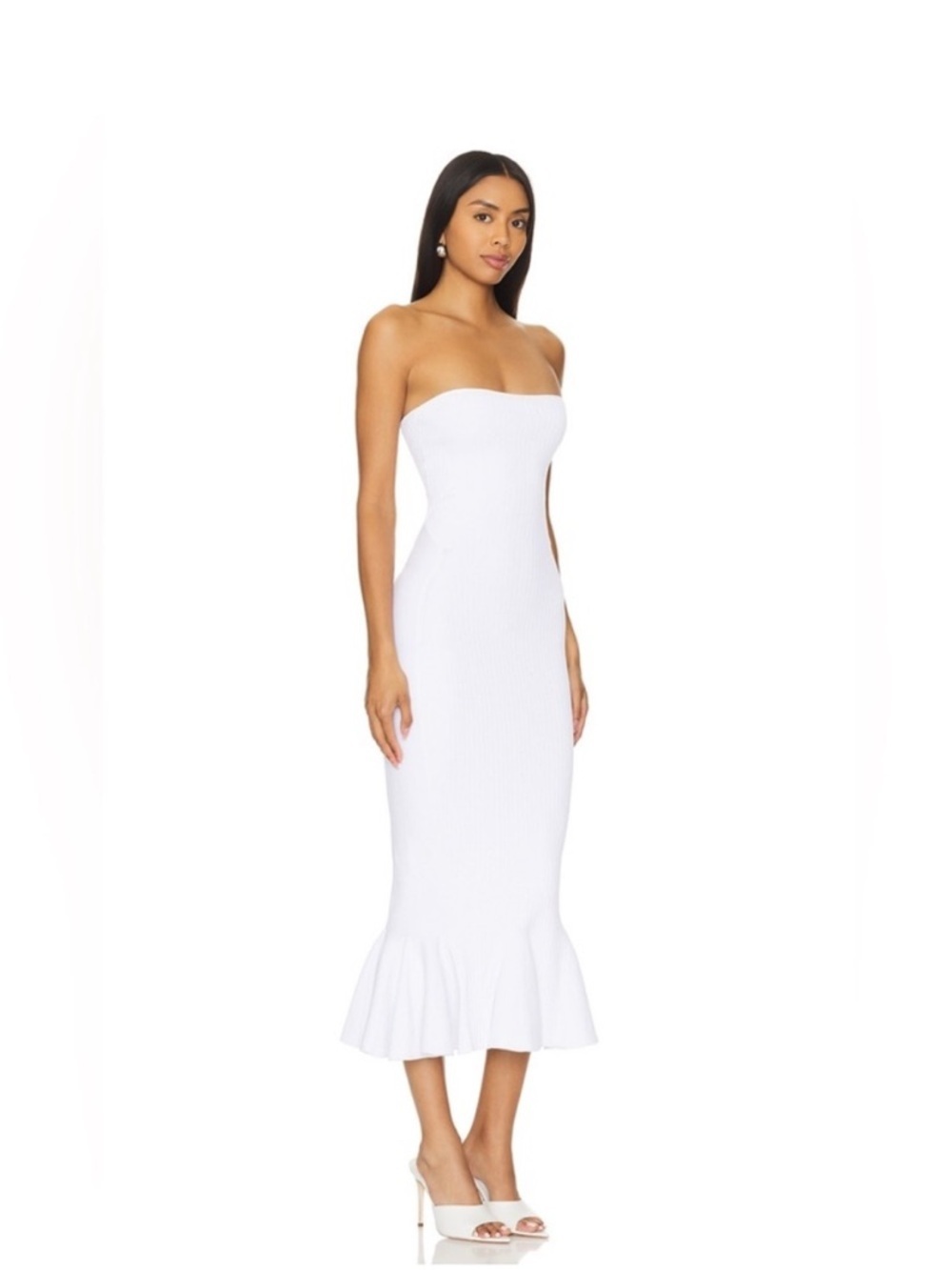RETROFETE Tillee Knit Dress in Iridescent White